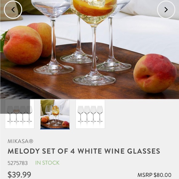 Mikasa set of 8 wine glasses - Picture 2 of 2